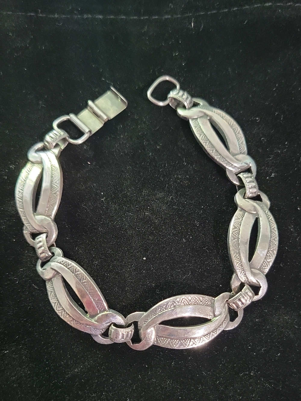 Vintage Chunky Sterling Silver Link Bracelet